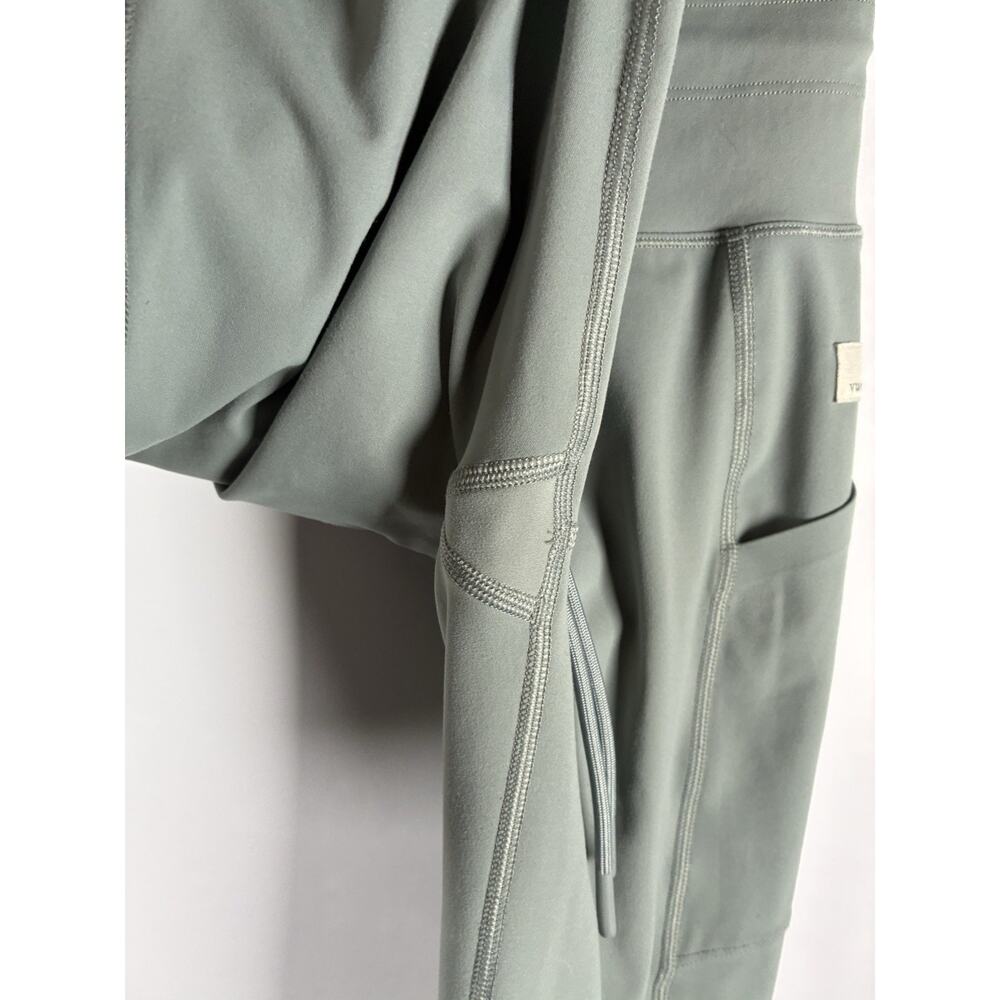Vuori XS Daily Pocket Legging VW490 Sage Green High Rise Drawstring Athleisure - Picture 4 of 5